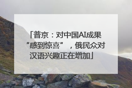 普京：对中国AI成果“感到惊喜”，俄民众对汉语兴趣正在增加