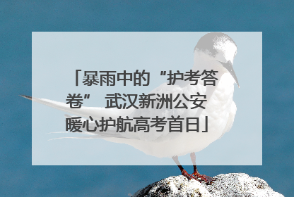 暴雨中的“护考答卷” 武汉新洲公安暖心护航高考首日