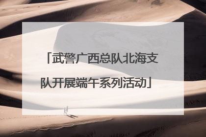 武警广西总队北海支队开展端午系列活动