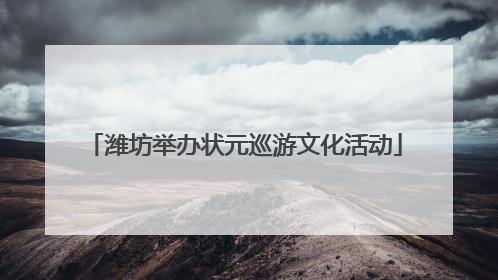 潍坊举办状元巡游文化活动