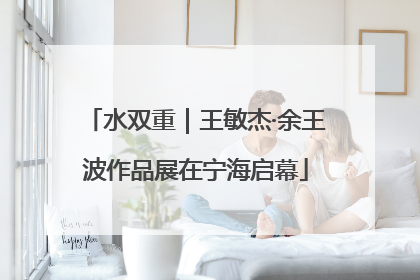 水双重｜王敏杰·余王波作品展在宁海启幕