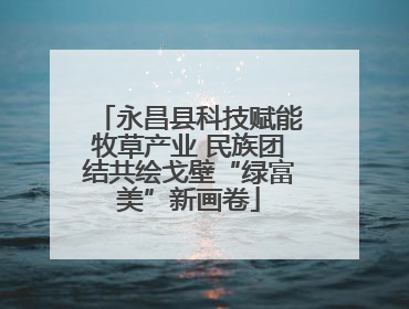 永昌县科技赋能牧草产业 民族团结共绘戈壁“绿富美”新画卷