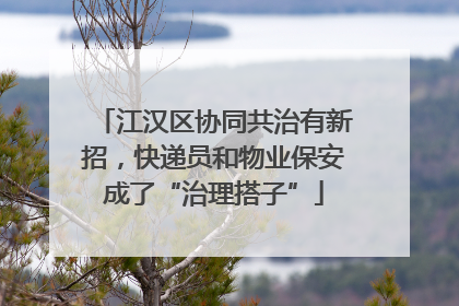 江汉区协同共治有新招，快递员和物业保安成了“治理搭子”