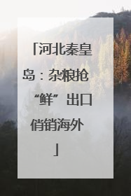 河北秦皇岛：杂粮抢“鲜”出口 俏销海外