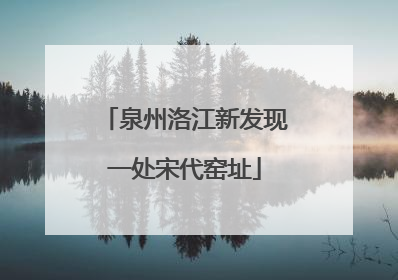 泉州洛江新发现一处宋代窑址