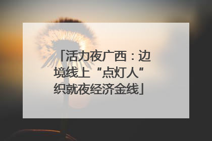活力夜广西：边境线上“点灯人”织就夜经济金线