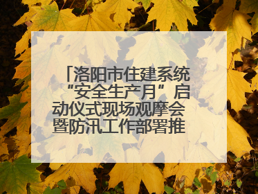 洛阳市住建系统“安全生产月”启动仪式现场观摩会暨防汛工作部署推进会近日举行