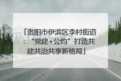 洛阳市伊滨区李村街道：“党建+公约”打造共建共治共享新格局