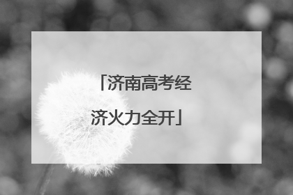 济南高考经济火力全开
