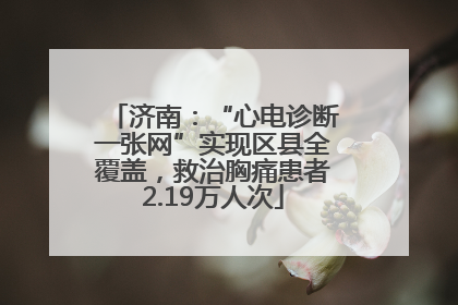 济南：“心电诊断一张网”实现区县全覆盖，救治胸痛患者2.19万人次