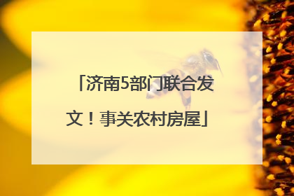 济南5部门联合发文！事关农村房屋