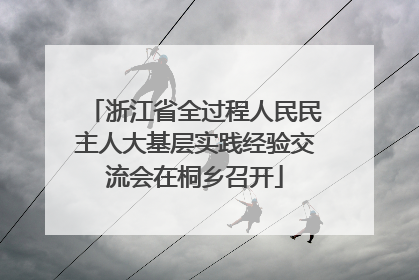 浙江省全过程人民民主人大基层实践经验交流会在桐乡召开