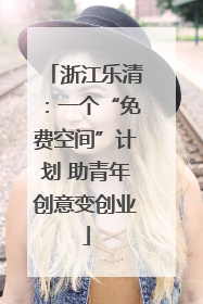 浙江乐清：一个“免费空间”计划 助青年创意变创业