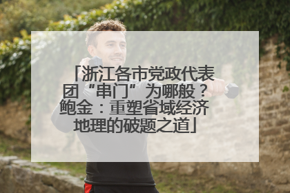 浙江各市党政代表团“串门”为哪般？鲍金：重塑省域经济地理的破题之道