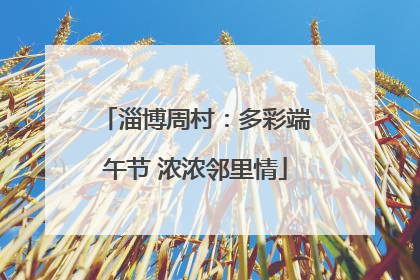 淄博周村：多彩端午节 浓浓邻里情