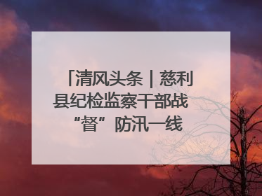 清风头条｜慈利县纪检监察干部战“督”防汛一线 守护群众利益