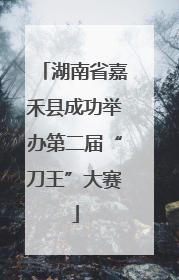 湖南省嘉禾县成功举办第二届“刀王”大赛