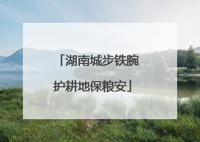 湖南城步铁腕护耕地保粮安