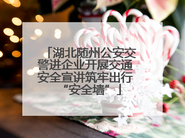 湖北随州公安交警进企业开展交通安全宣讲筑牢出行“安全墙”