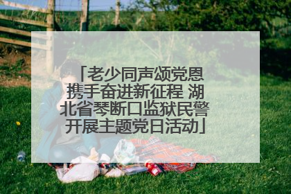 老少同声颂党恩 携手奋进新征程 湖北省琴断口监狱民警开展主题党日活动