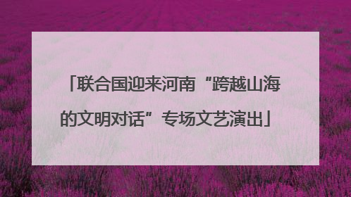 联合国迎来河南“跨越山海的文明对话”专场文艺演出