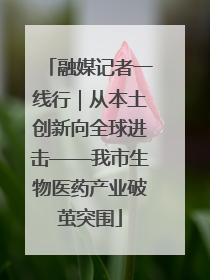 融媒记者一线行｜从本土创新向全球进击——我市生物医药产业破茧突围