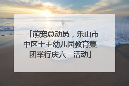 萌宠总动员，乐山市中区土主幼儿园教育集团举行庆六一活动