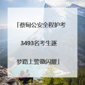 蔡甸公安全程护考 3493名考生逐梦路上警徽闪耀