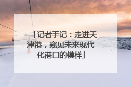 记者手记：走进天津港，窥见未来现代化港口的模样