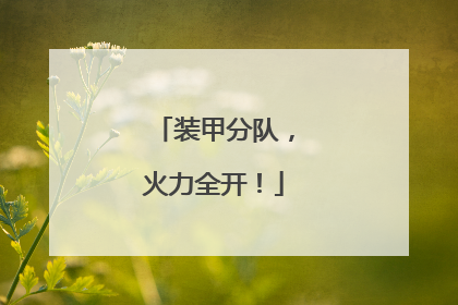 装甲分队，火力全开！