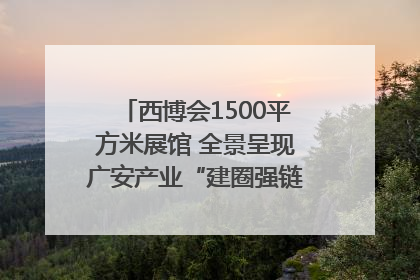 西博会1500平方米展馆 全景呈现广安产业“建圈强链”｜西博视界