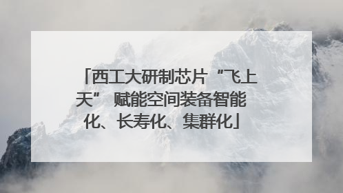 西工大研制芯片“飞上天” 赋能空间装备智能化、长寿化、集群化