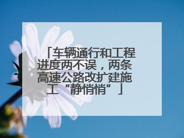 车辆通行和工程进度两不误，两条高速公路改扩建施工“静悄悄”