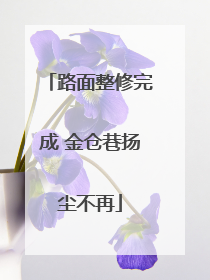 路面整修完成 金仓巷扬尘不再