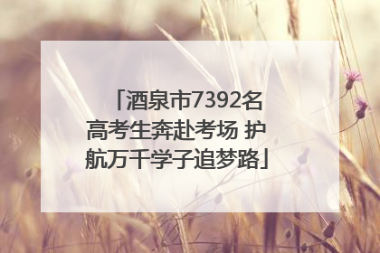 酒泉市7392名高考生奔赴考场 护航万千学子追梦路
