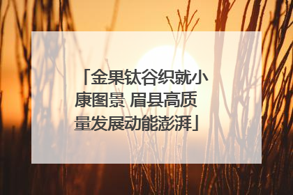 金果钛谷织就小康图景 眉县高质量发展动能澎湃