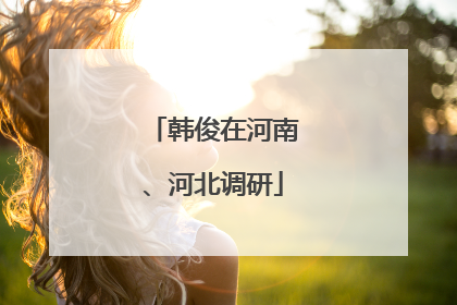 韩俊在河南、河北调研