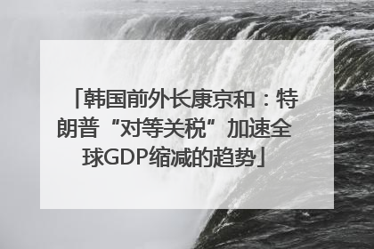 韩国前外长康京和：特朗普“对等关税”加速全球GDP缩减的趋势