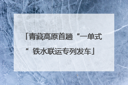 青藏高原首趟“一单式”铁水联运专列发车