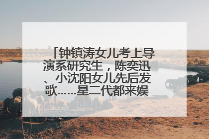钟镇涛女儿考上导演系研究生，陈奕迅、小沈阳女儿先后发歌……星二代都来娱乐圈上班了