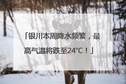 银川本周降水频繁，最高气温将跌至24℃！