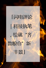 闪电评论｜科技执笔，绘就“齐鲁粮仓”新丰景