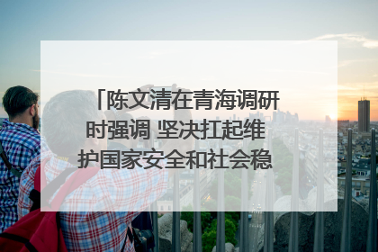 陈文清在青海调研时强调 坚决扛起维护国家安全和社会稳定职责使命 为谱写中国式现代化青海篇章贡献政法力量