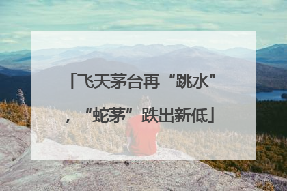 飞天茅台再“跳水”，“蛇茅”跌出新低