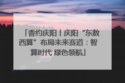 香约庆阳丨庆阳“东数西算”布局未来赛道：智算时代 绿色领航