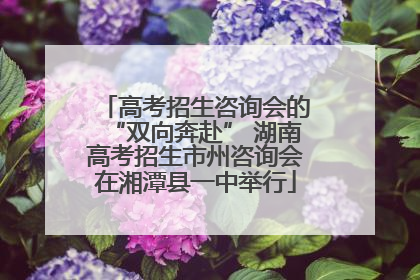 高考招生咨询会的“双向奔赴” 湖南高考招生市州咨询会在湘潭县一中举行