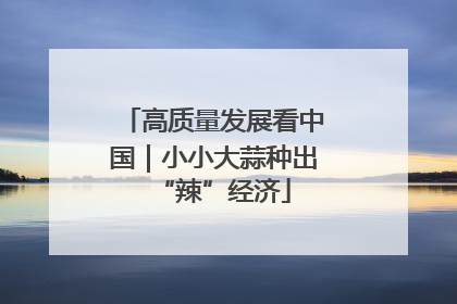 高质量发展看中国｜小小大蒜种出“辣”经济