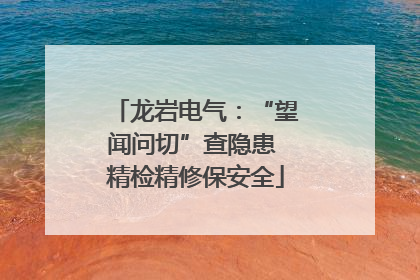 龙岩电气：“望闻问切”查隐患 精检精修保安全