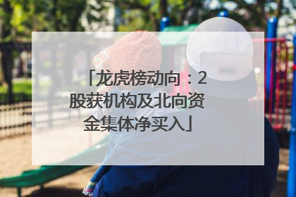 龙虎榜动向：2股获机构及北向资金集体净买入