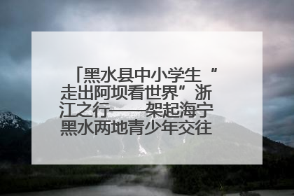 黑水县中小学生“走出阿坝看世界”浙江之行——架起海宁黑水两地青少年交往交流交融新桥梁